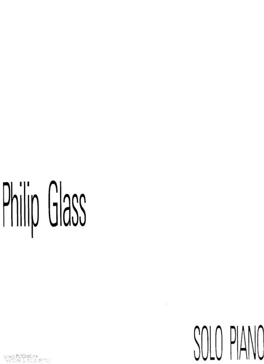 Solo piano pieces.. Metamorphosis 1-5, Mad Rush, Wichita Vortex Sutra by Philip Glass