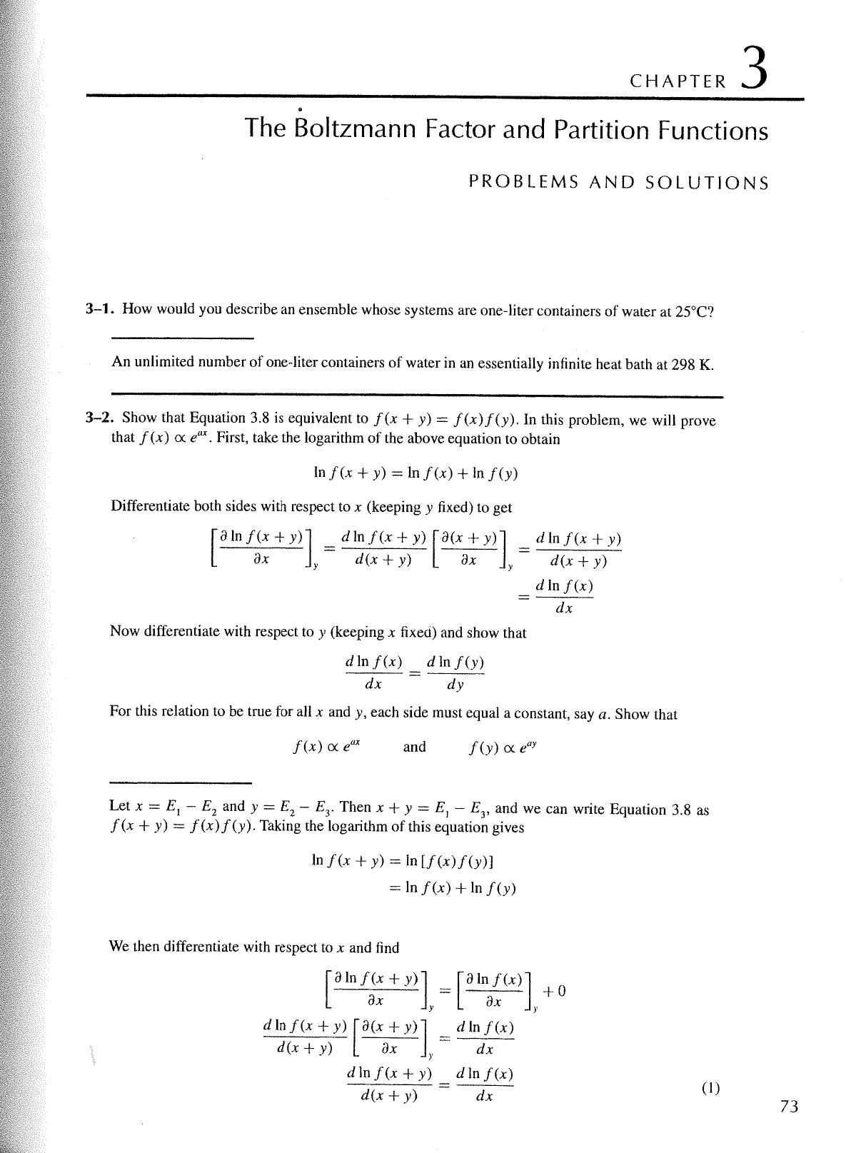Solution manual molecular thermodynamics by Donald Mcquarrie