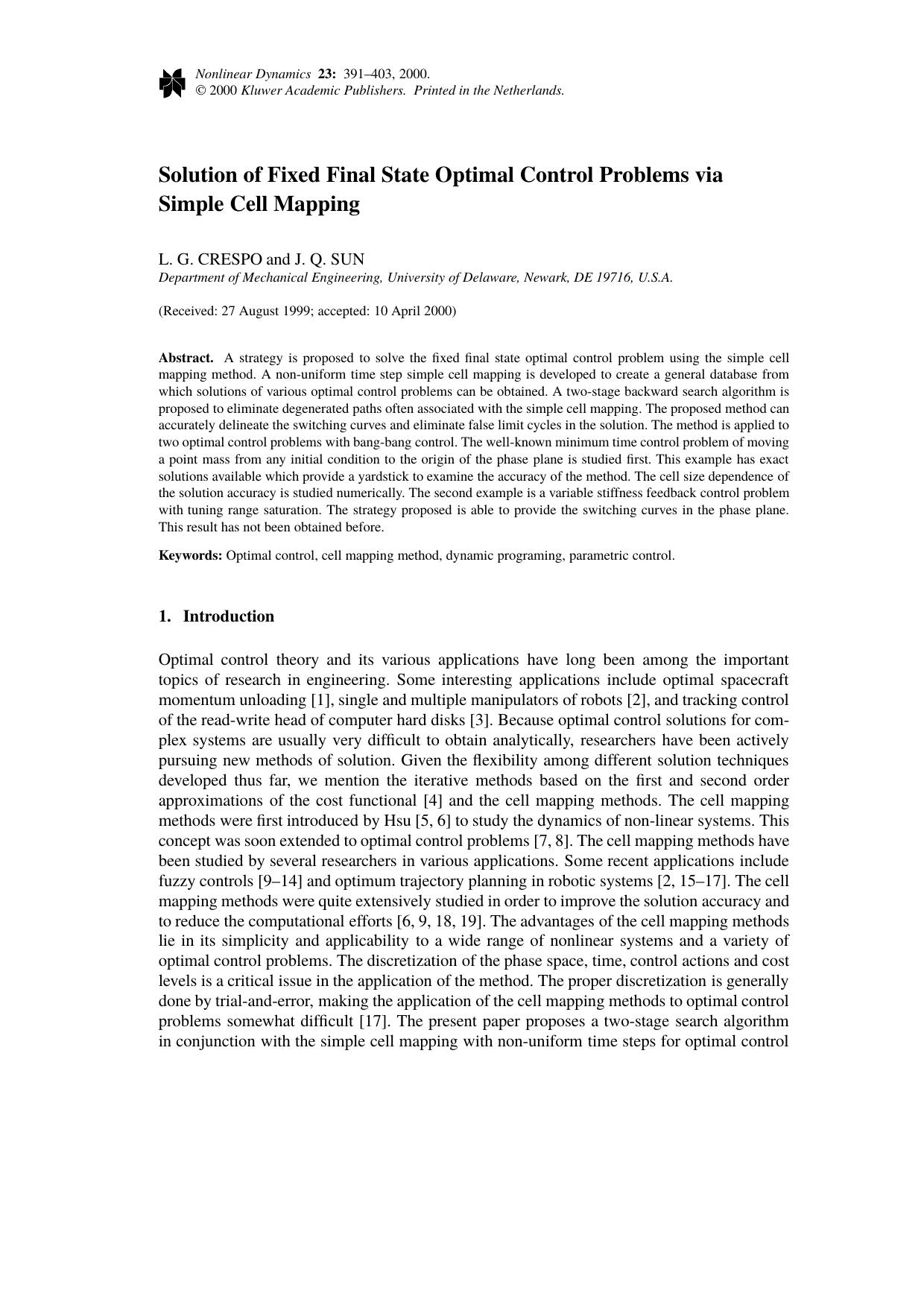 Solution of Fixed Final State Optimal Control Problems via Simple Cell Mapping by Unknown
