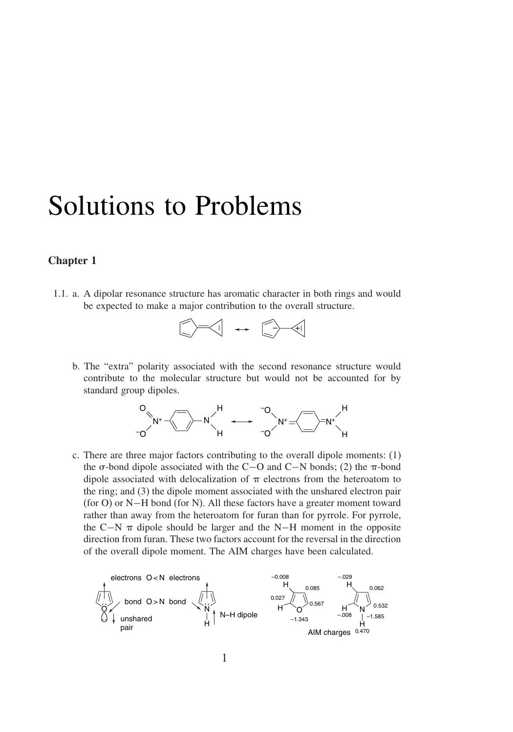 Solutions Manual for Advanced Organic Chemistry Part A: Structure and Mechanisms by Francis A. Carey Richard J. Sundberg