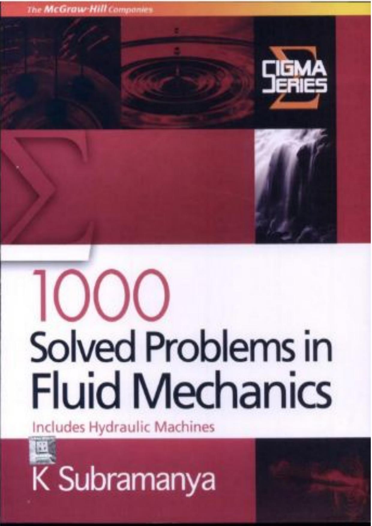 Solved Problems in Fluid Mechanics by K. Subramanya