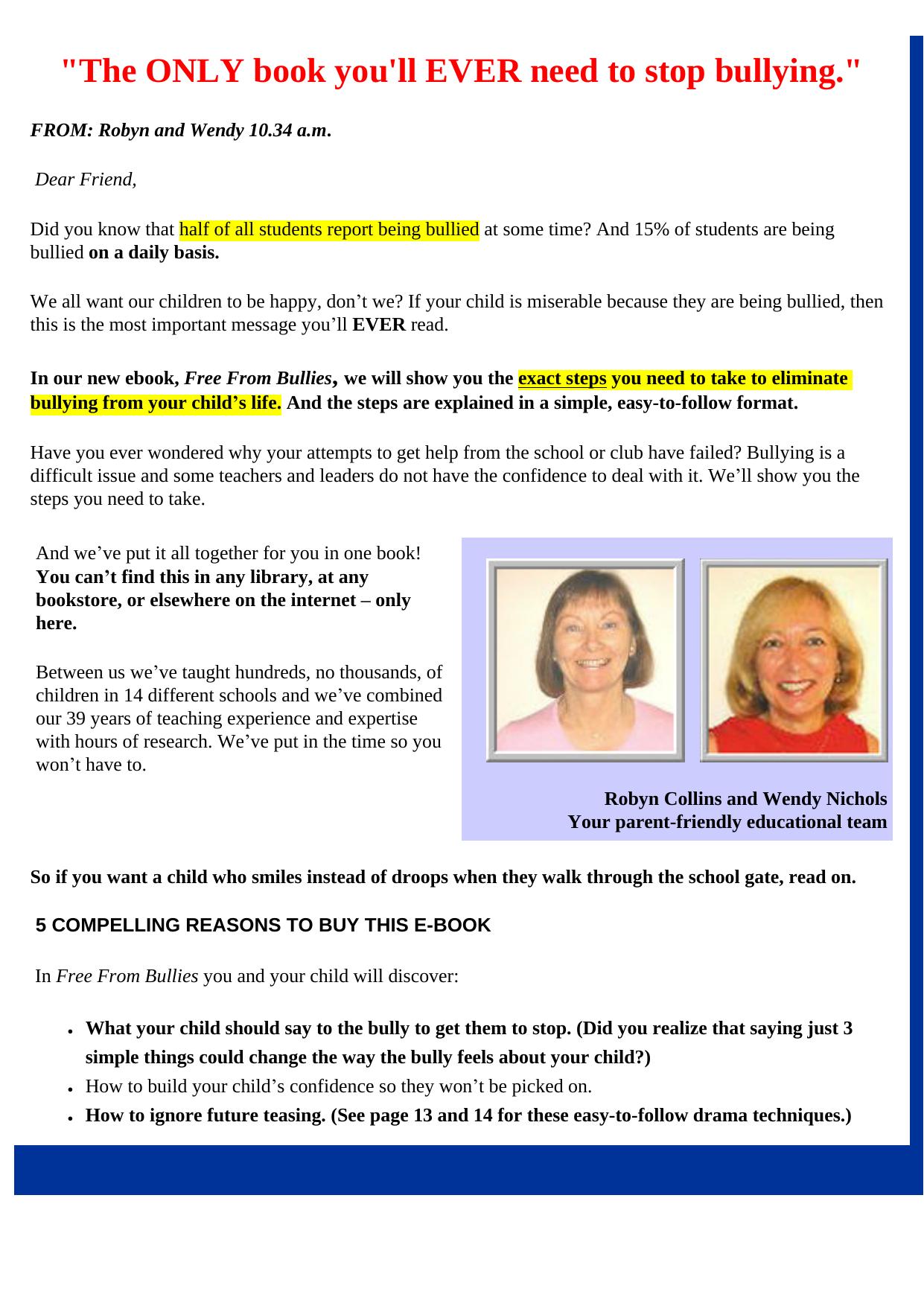 Solving The Bullying Problem. by Best of Kuszter's Collection