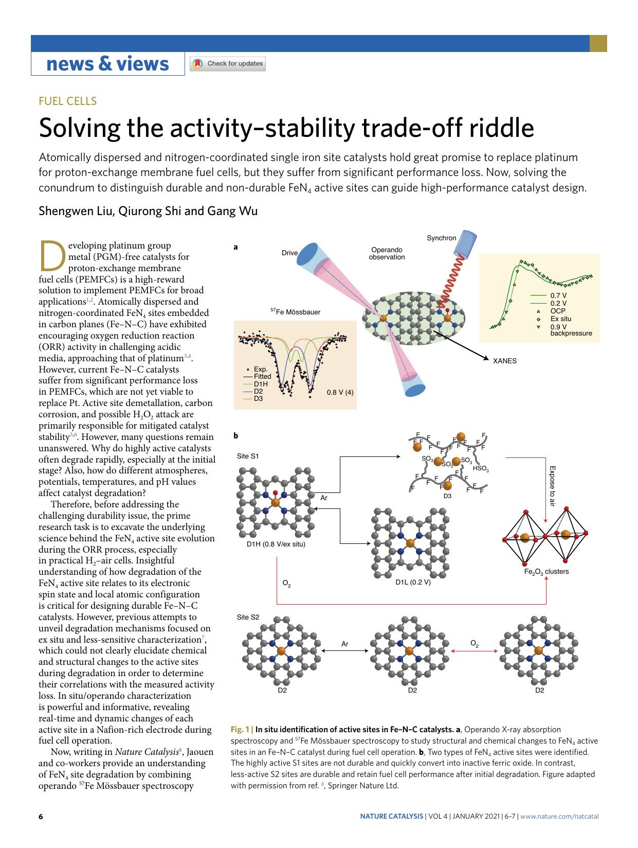 Solving the activityâstability trade-off riddle by Shengwen Liu & Qiurong Shi & Gang Wu