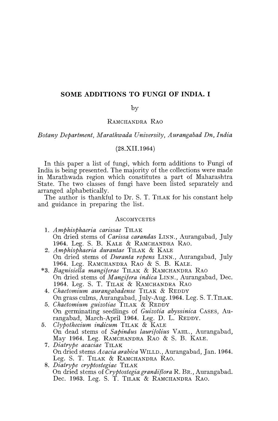 Some additions to fungi of India. I by Unknown