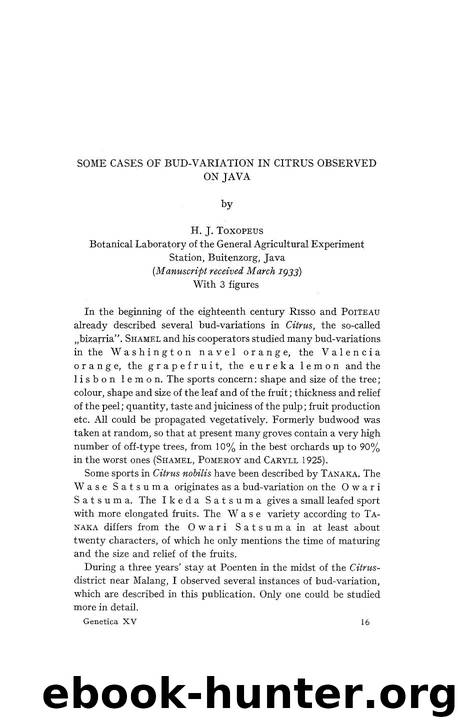 Some cases of bud-variation in citrus observed on Java by Unknown