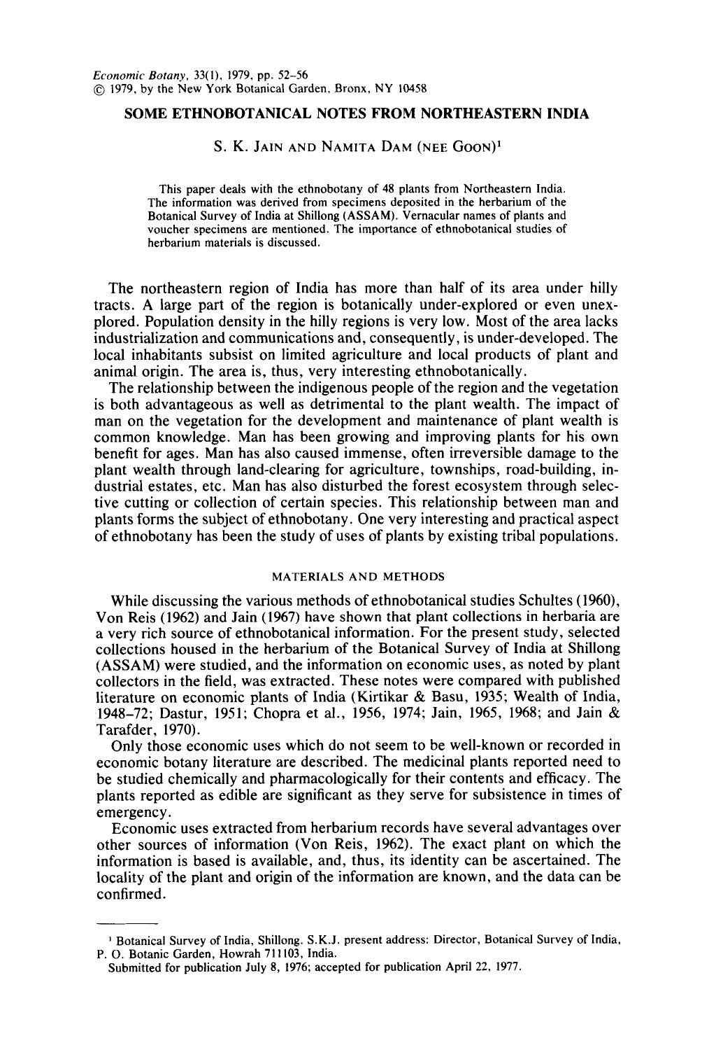 Some ethnobotanical notes from northeastern India by Unknown