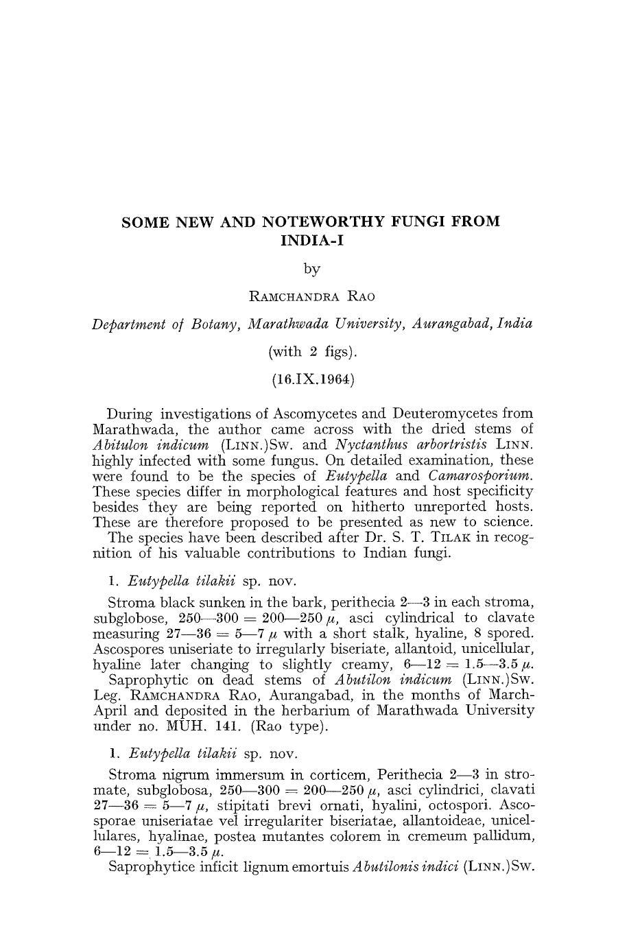 Some new and noteworthy fungi from India-I by Unknown