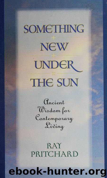 Something New Under the Sun: Ancient Wisdom for Contemporary Living by Ray Pritchard