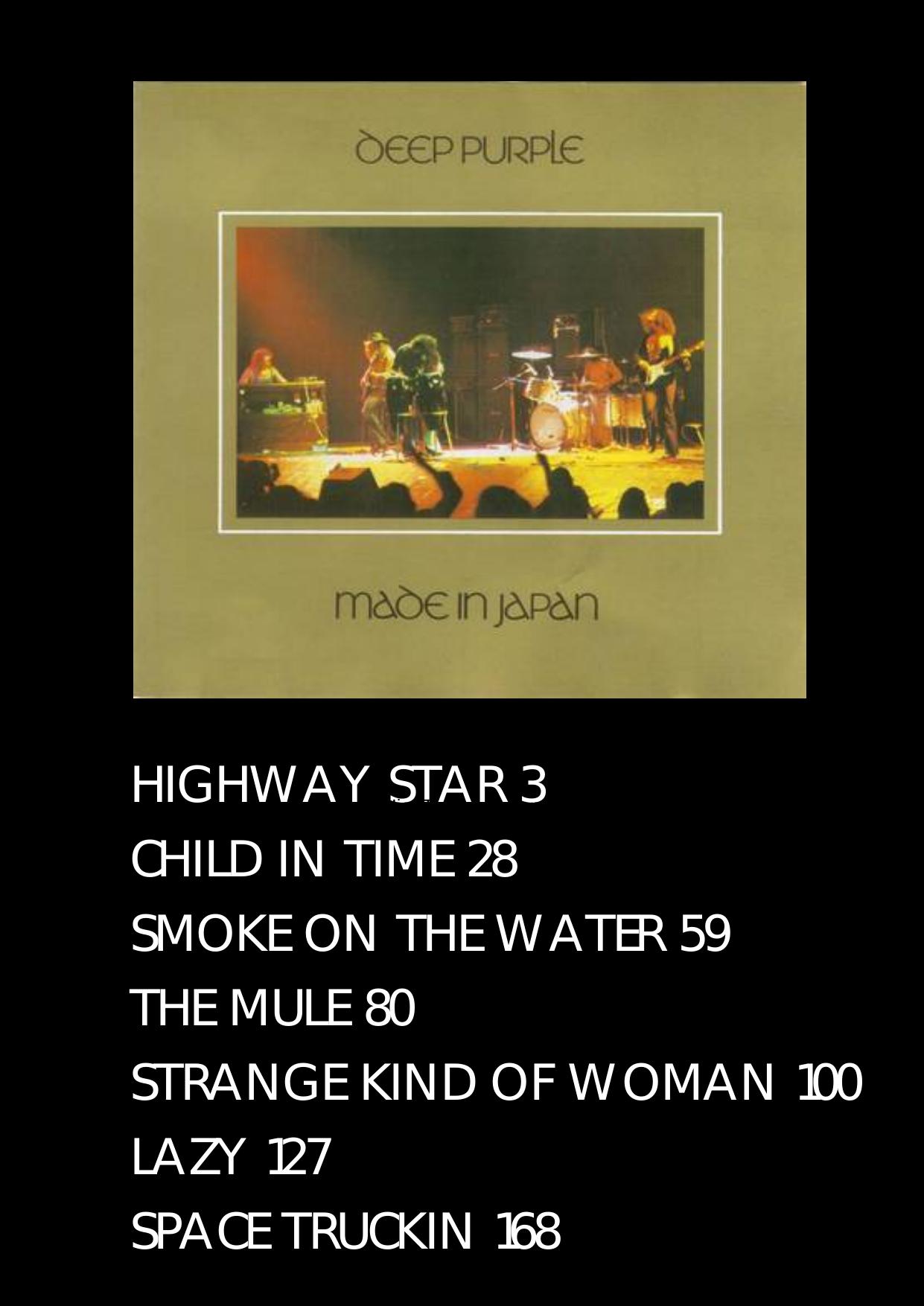 Songbook - Deep Purple - Made in Japan by Band Score