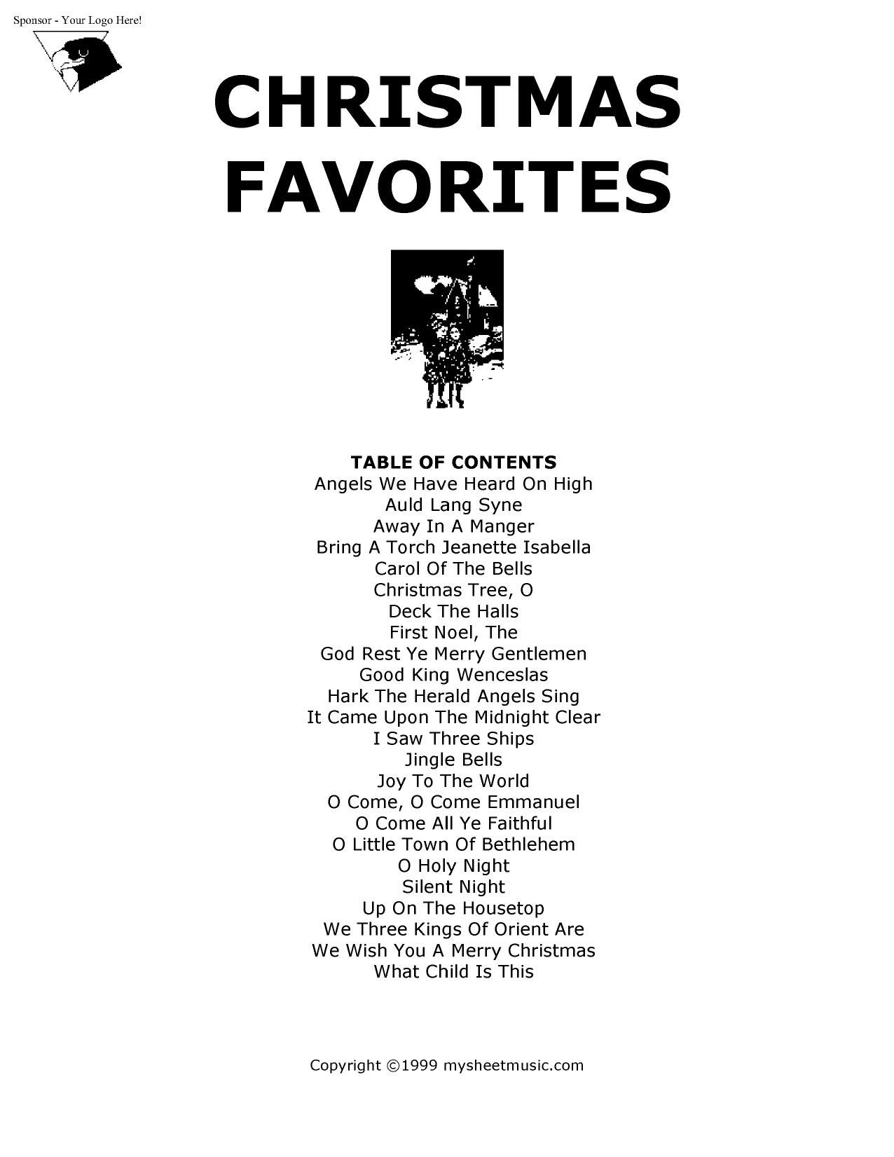 Songbook by Christmas favourites