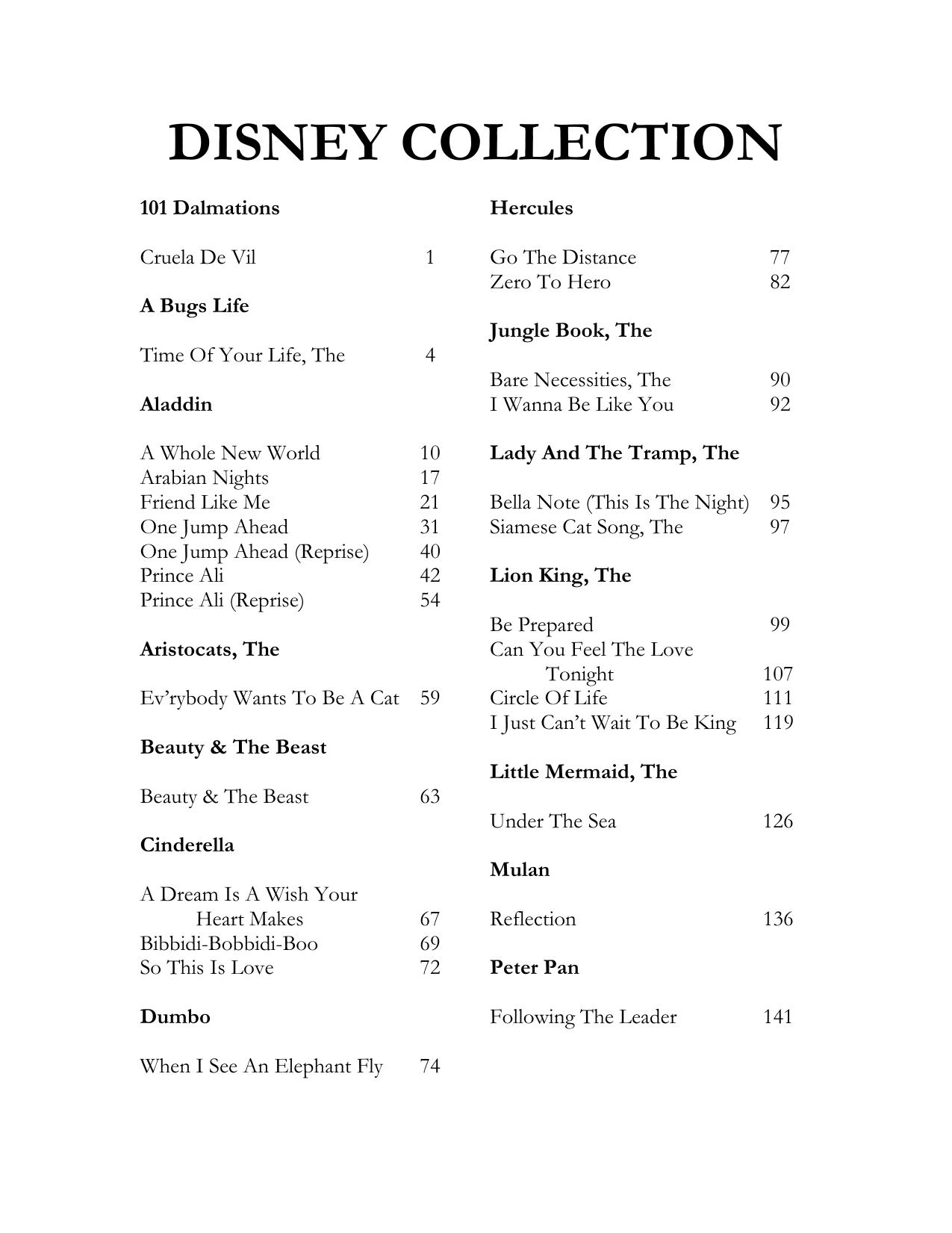 Songbook by Disney Collection