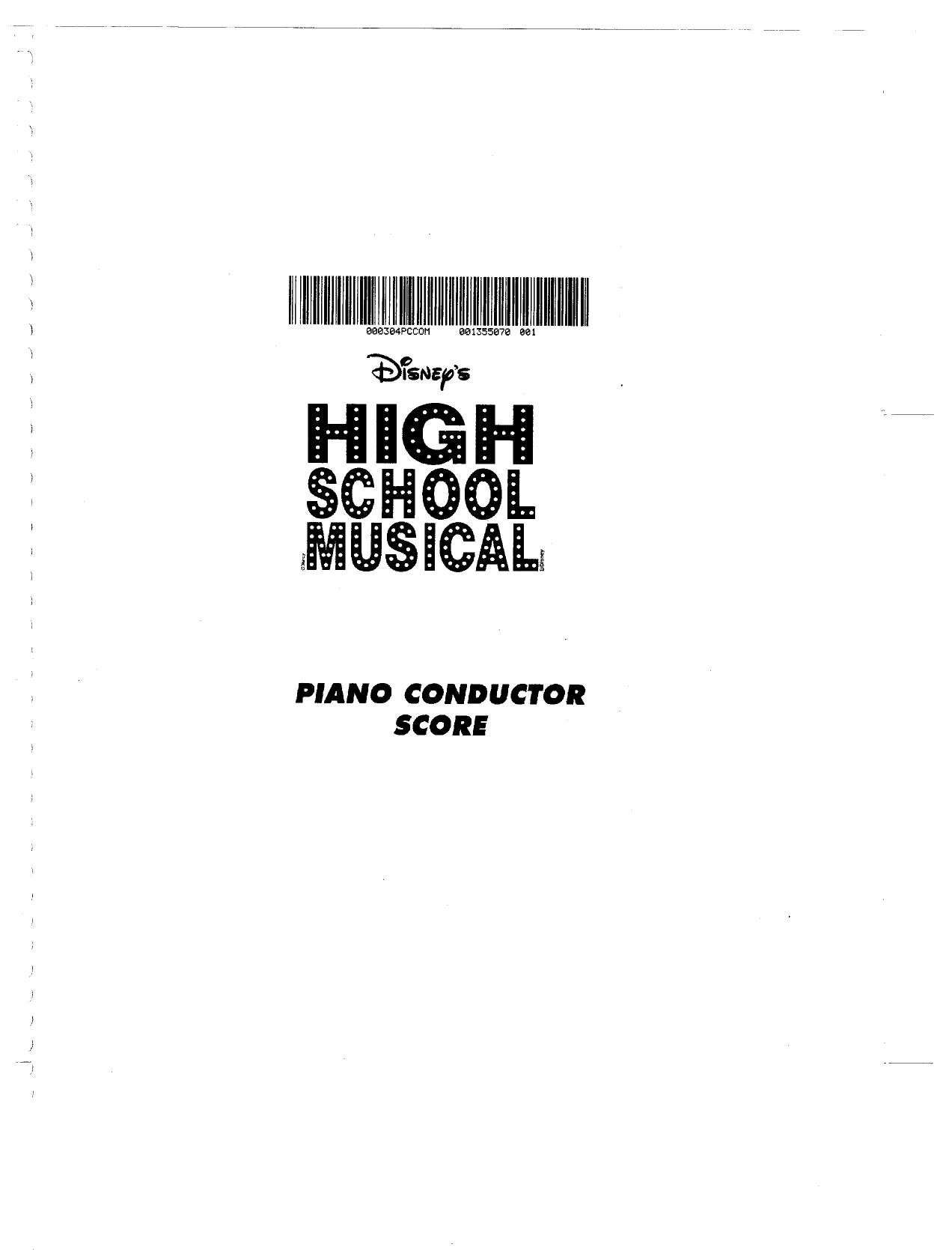 Songbook by Disney's High School Musical Full Score