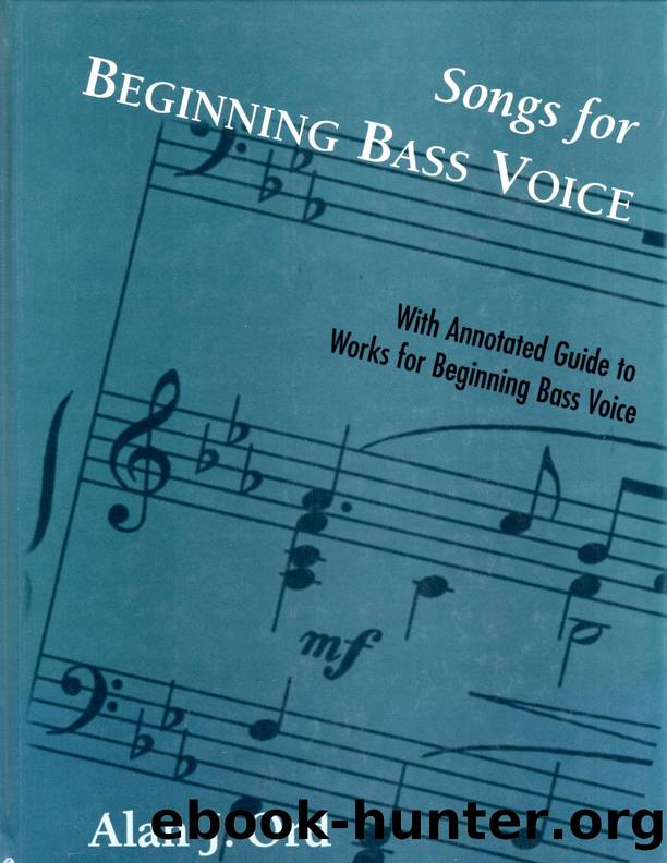 Songs for Beginning Bass Voice by Alan J. Ord