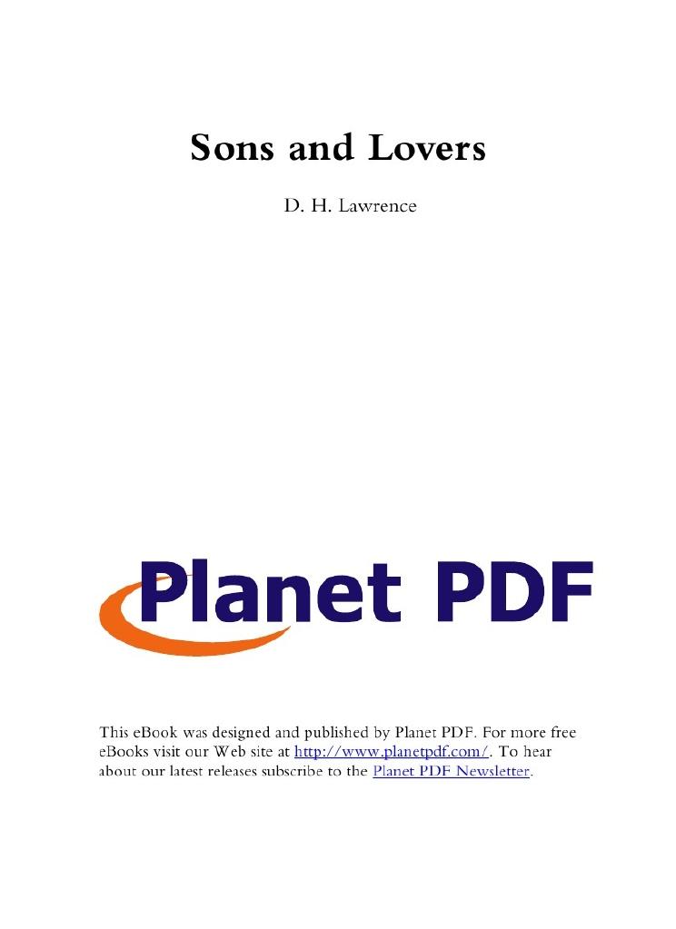 Sons and Lovers by D. H. Lawrence