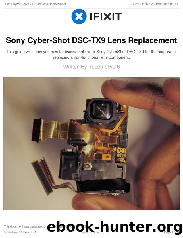 Sony Cyber-Shot DSC-TX9 Lens Replacement by Unknown