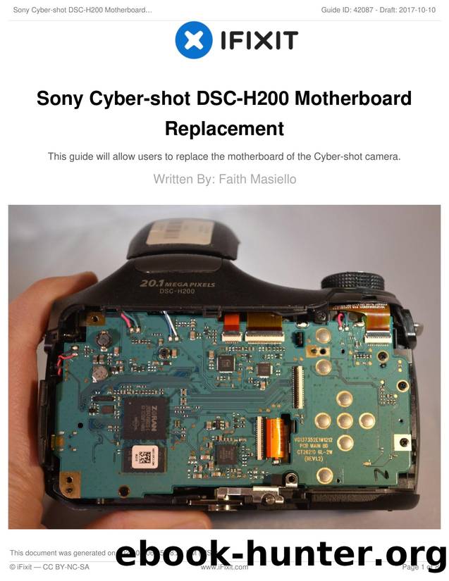 Sony Cyber-shot DSC-H200 Motherboard Replacement by Unknown