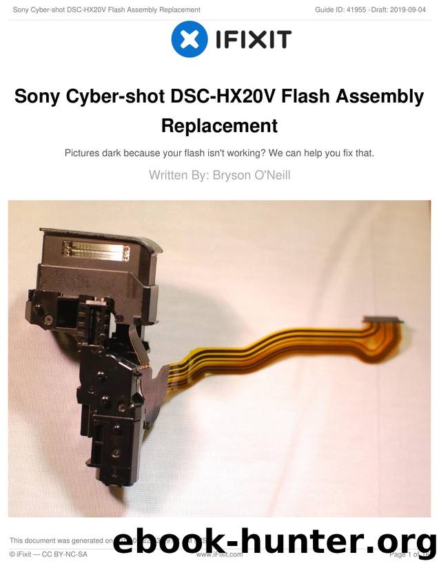 Sony Cyber-shot DSC-HX20V Flash Assembly Replacement by Unknown