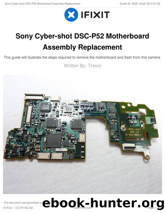 Sony Cyber-shot DSC-P52 Motherboard Assembly Replacement by Unknown