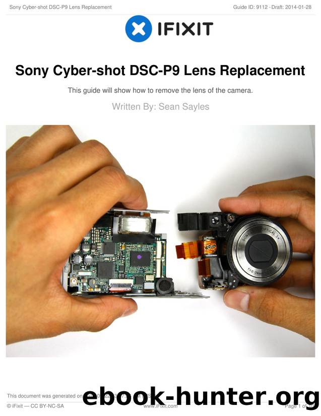 Sony Cyber-shot DSC-P9 Lens Replacement by Unknown