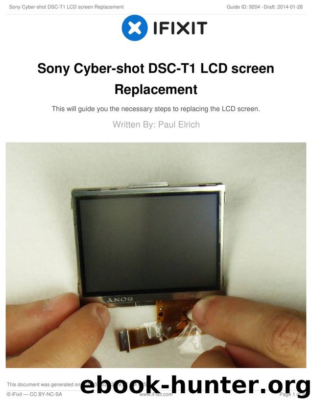 Sony Cyber-shot DSC-T1 LCD screen Replacement by Unknown