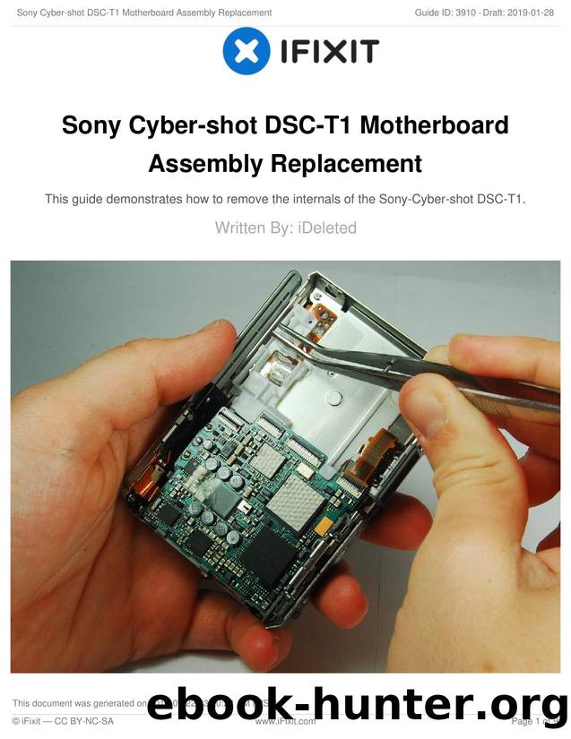 Sony Cyber-shot DSC-T1 Motherboard Assembly Replacement by Unknown