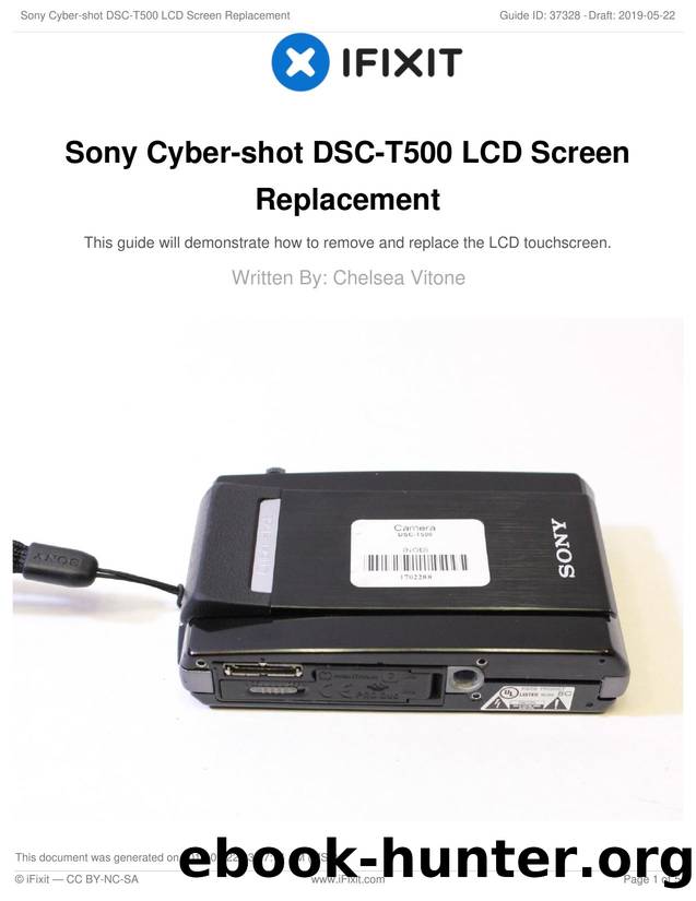 Sony Cyber-shot DSC-T500 LCD Screen Replacement by Unknown