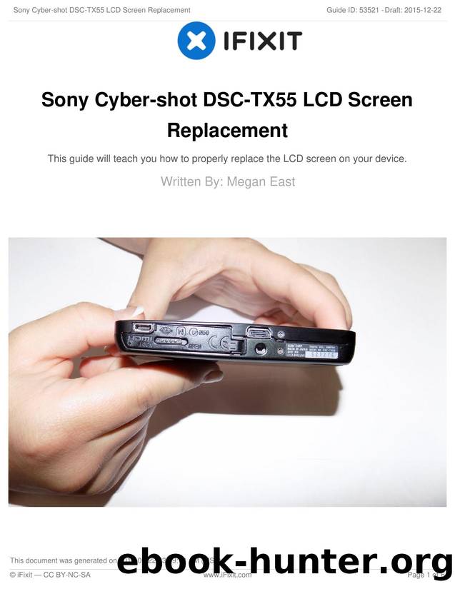 Sony Cyber-shot DSC-TX55 LCD Screen Replacement by Unknown