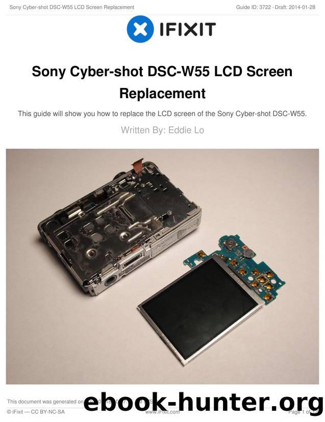 Sony Cyber-shot DSC-W55 LCD Screen Replacement by Unknown