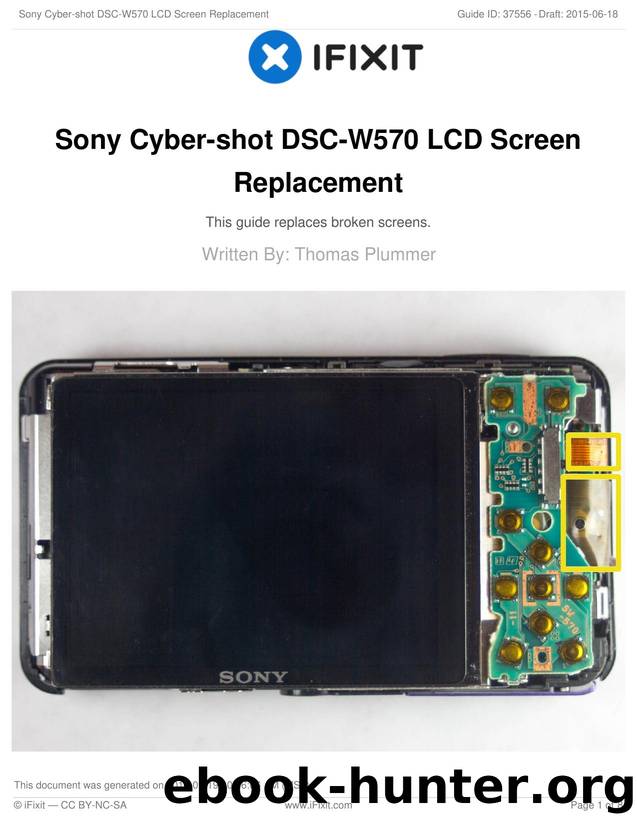 Sony Cyber-shot DSC-W570 LCD Screen Replacement by Unknown