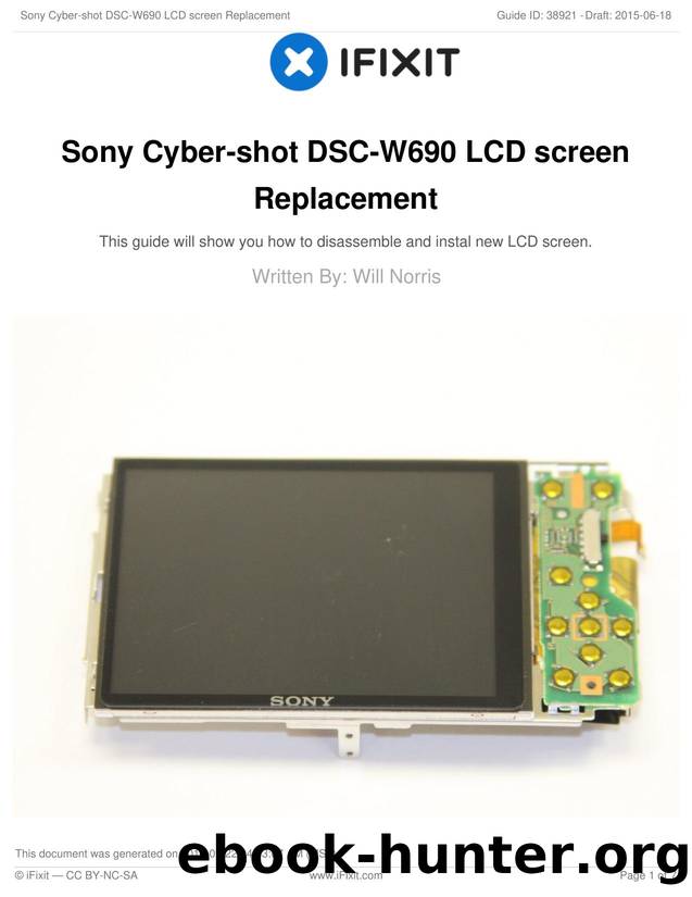 Sony Cyber-shot DSC-W690 LCD screen Replacement by Unknown