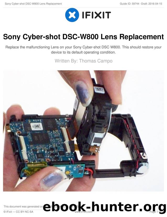 Sony Cyber-shot DSC-W800 Lens Replacement by Unknown