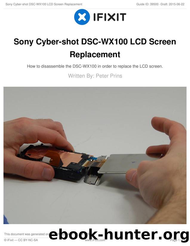 Sony Cyber-shot DSC-WX100 LCD Screen Replacement by Unknown