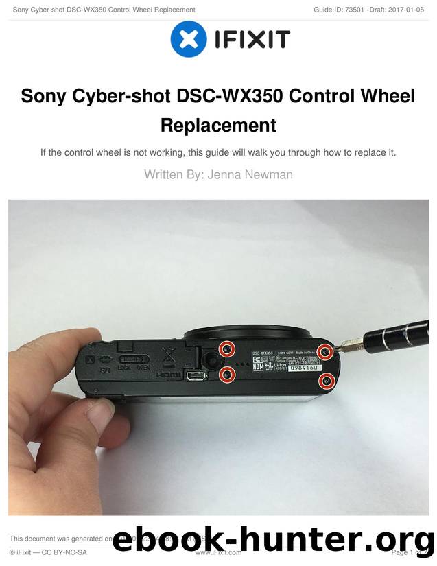 Sony Cyber-shot DSC-WX350 Control Wheel Replacement by Unknown