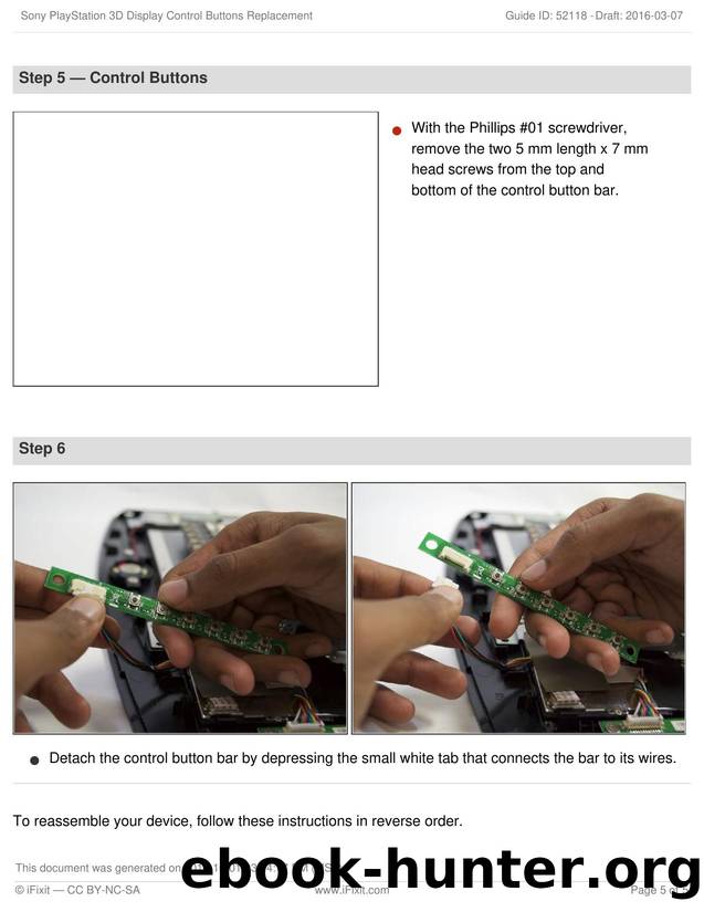 Sony PlayStation 3D Display Control Buttons Replacement by Unknown