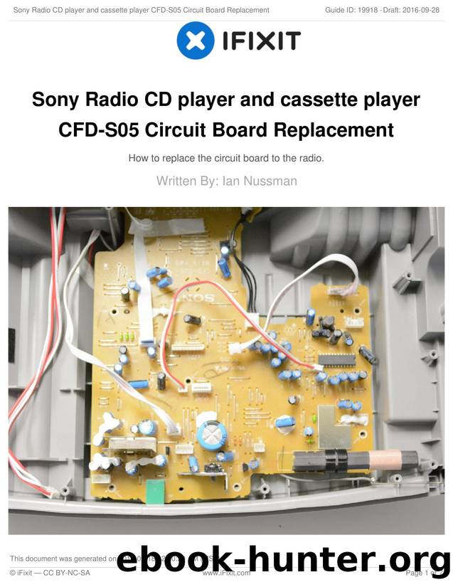 Sony Radio CD player and cassette player CFD-S05 Circuit Board Replacement by Unknown