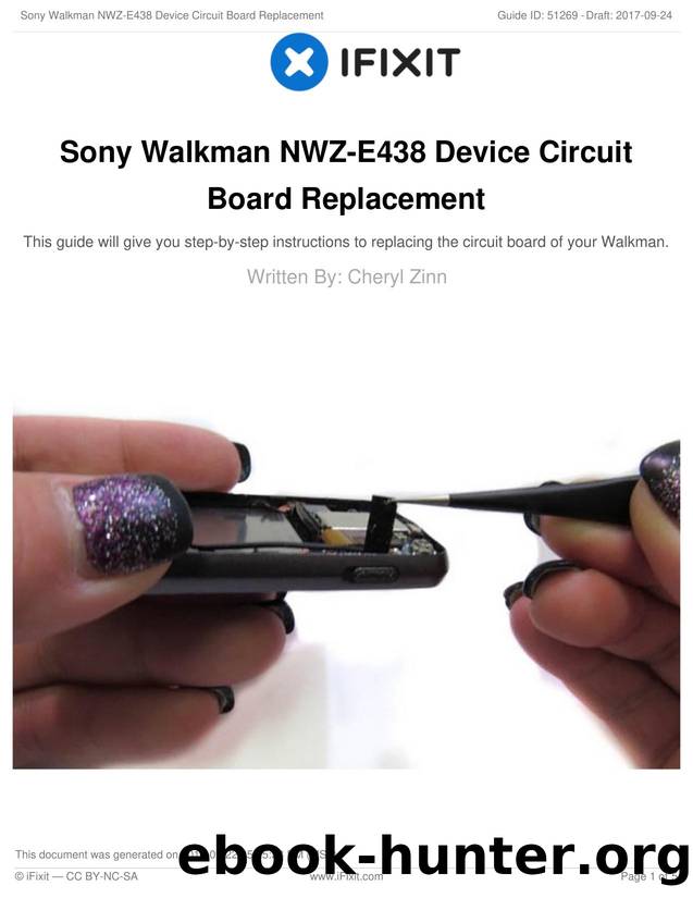 Sony Walkman NWZ-E438 Device Circuit Board Replacement by Unknown