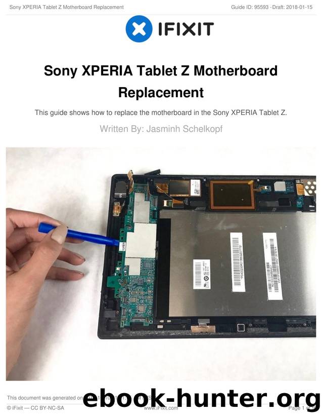 Sony XPERIA Tablet Z Motherboard Replacement by Unknown