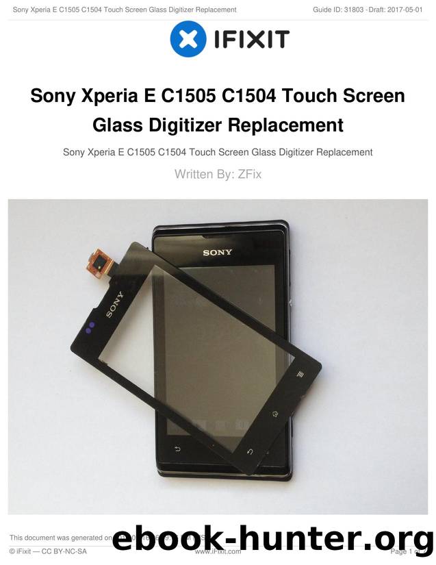 Sony Xperia E C1505 C1504 Touch Screen Glass Digitizer Replacement by Unknown