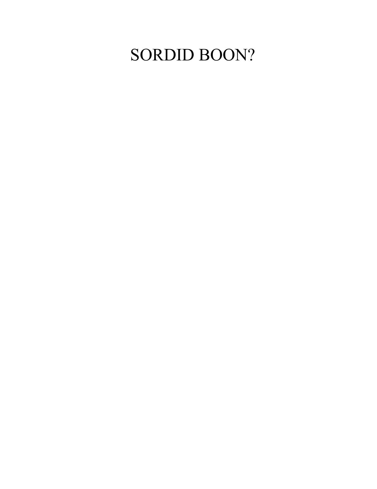 Sordid Boon? : The Context of Sustainability in Historical and Contemporary Global Economics by Sarah Lumley