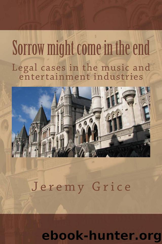 Sorrow might come in the end by Grice Jeremy
