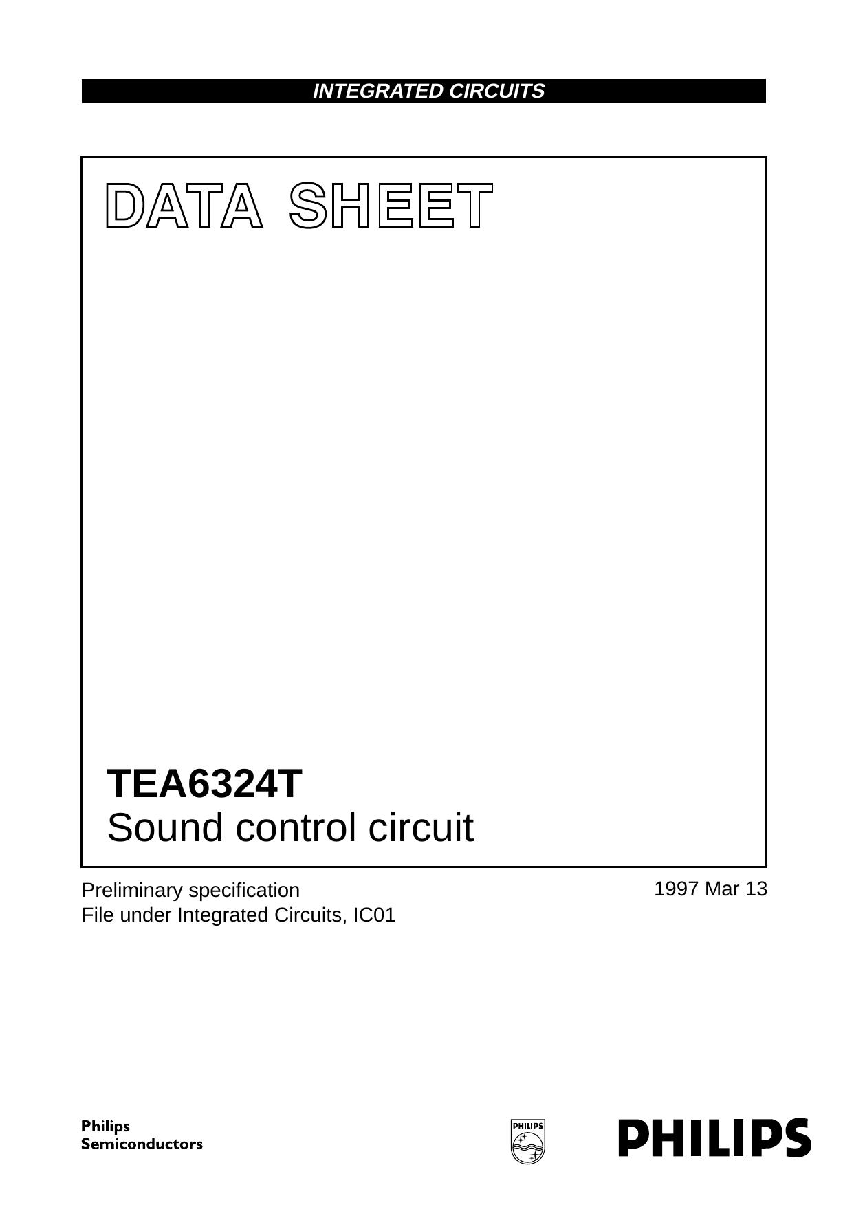 Sound control circuit by Philips Semiconductors