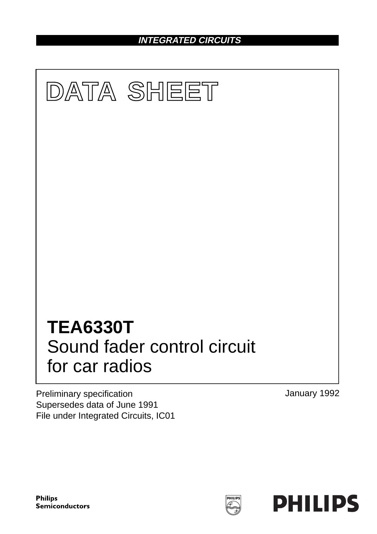 Sound fader control circuit for car radios by Philips Semiconductors