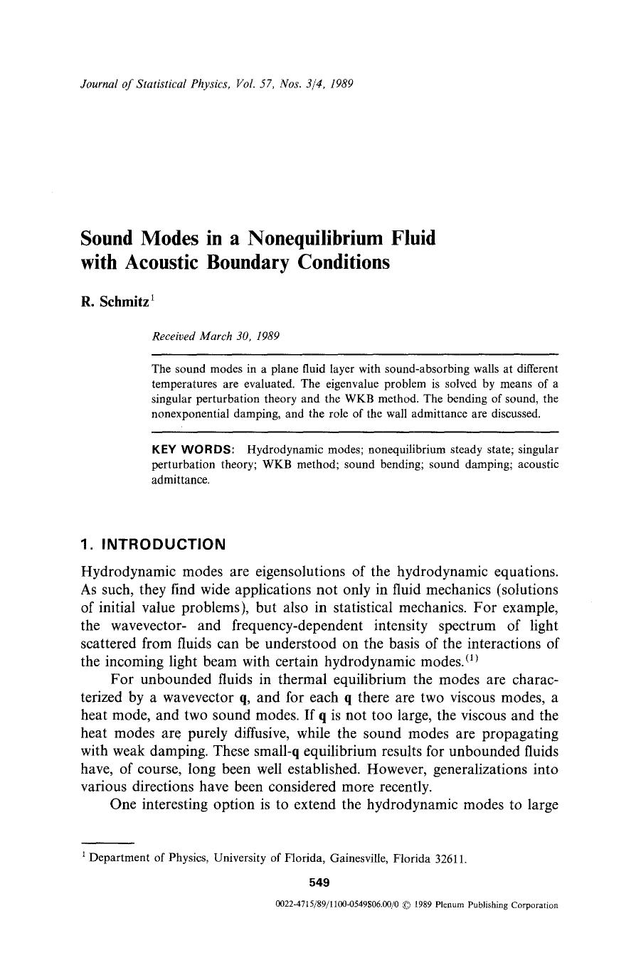 Sound modes in a nonequilibrium fluid with acoustic boundary conditions by Unknown