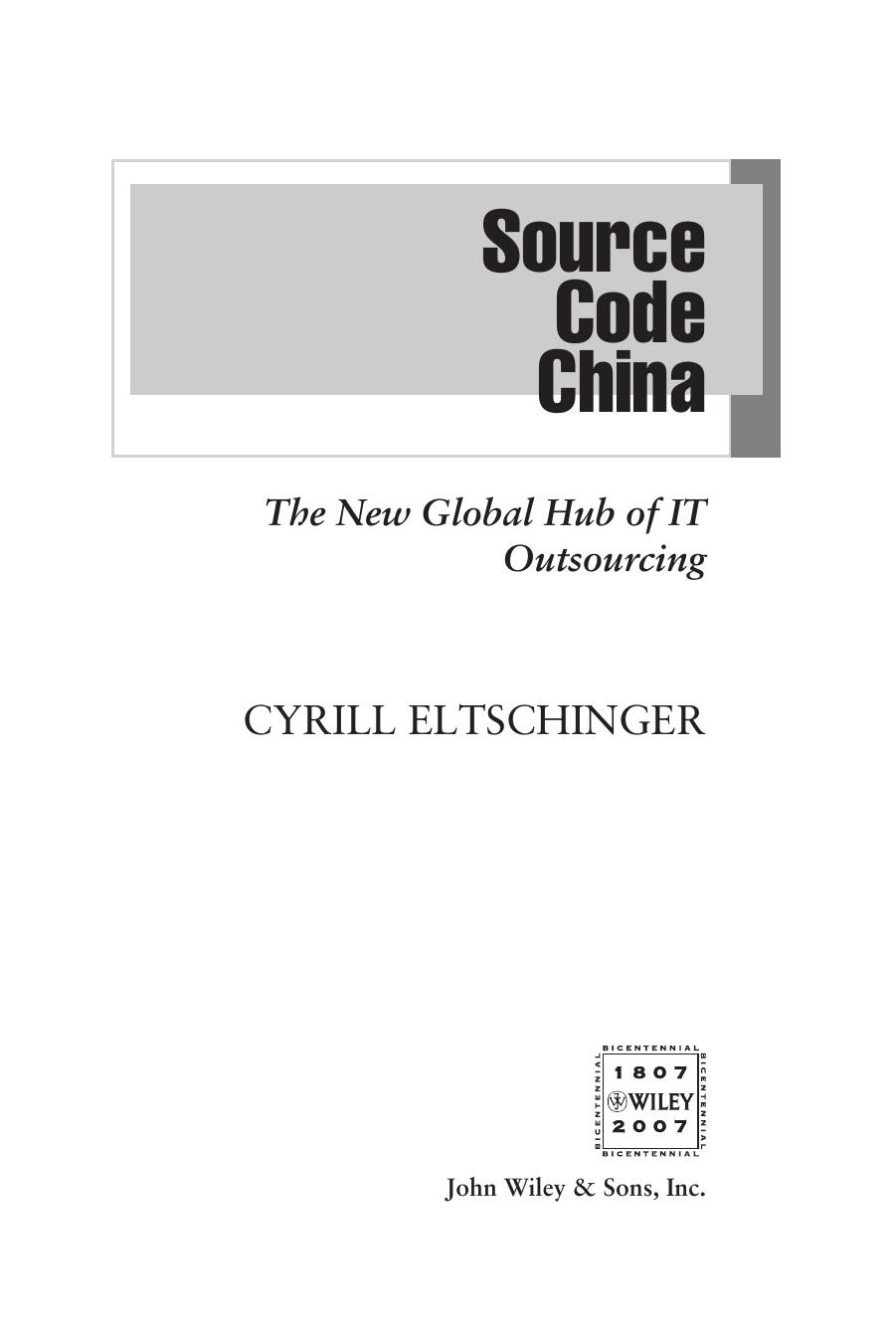 Source code China: the new global hub of IT outsourcing by Cyrill Eltschinger