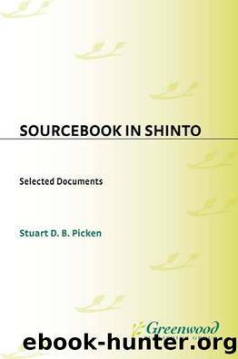 Sourcebook in Shinto by Picken Stuart D. B