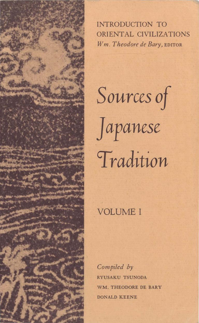 Sources of Japanese tradition, Volume 1 by Ryūsaku Tsunoda