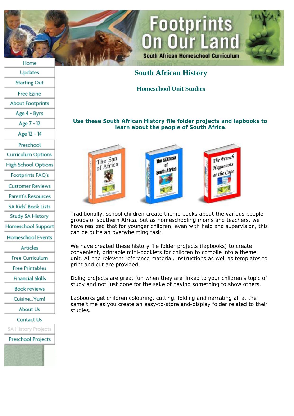South African History File Folder Projects. by Best of Kuszter's Collection
