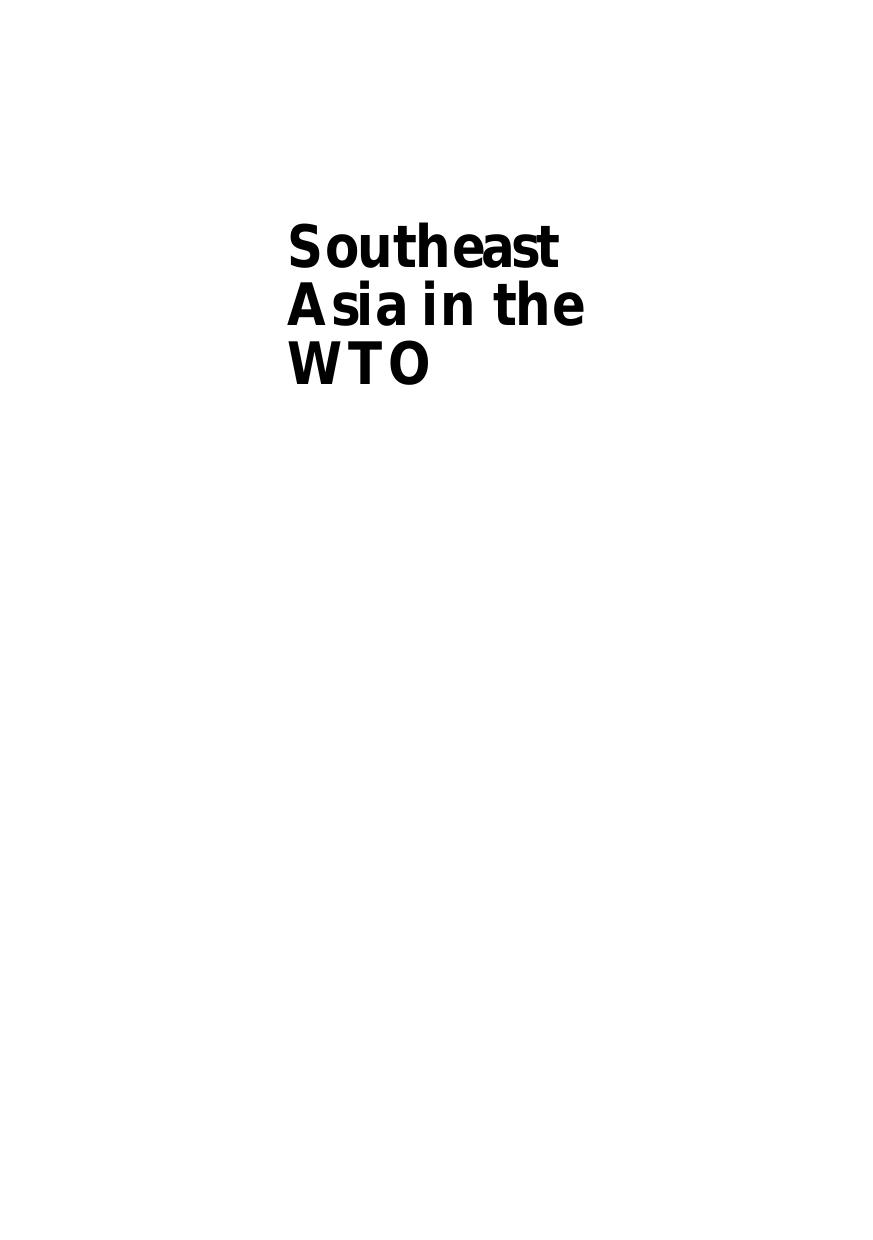 Southeast Asia in the WTO by Razeen Sally