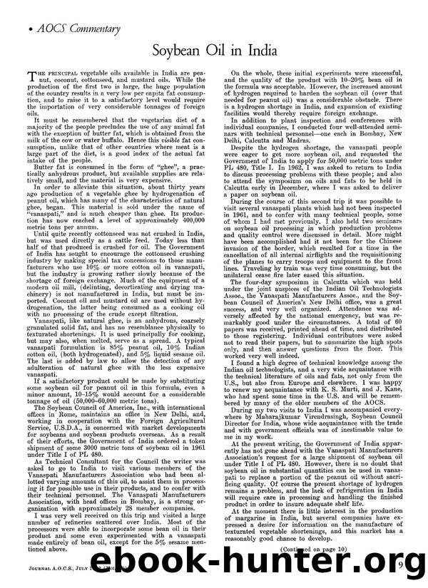 Soybean oil in India by Unknown