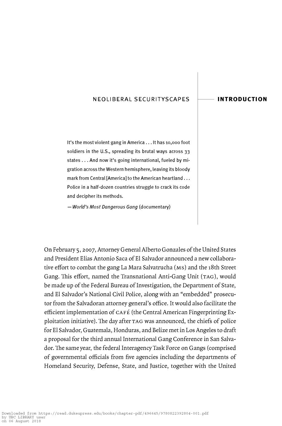 Space of detention : the making of a transnational gang crisis between Los Angeles and San Salvador by Elana Zilberg